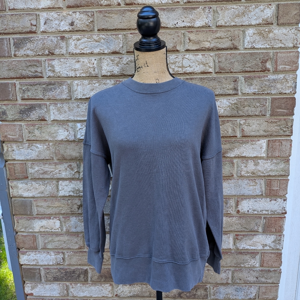 ⭐ Abercrombie Charcoal Gray Soft A&F Collection Sweatshirt Size Small